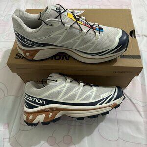 Salomon Xt-6 Grey Low-Top Sneakers